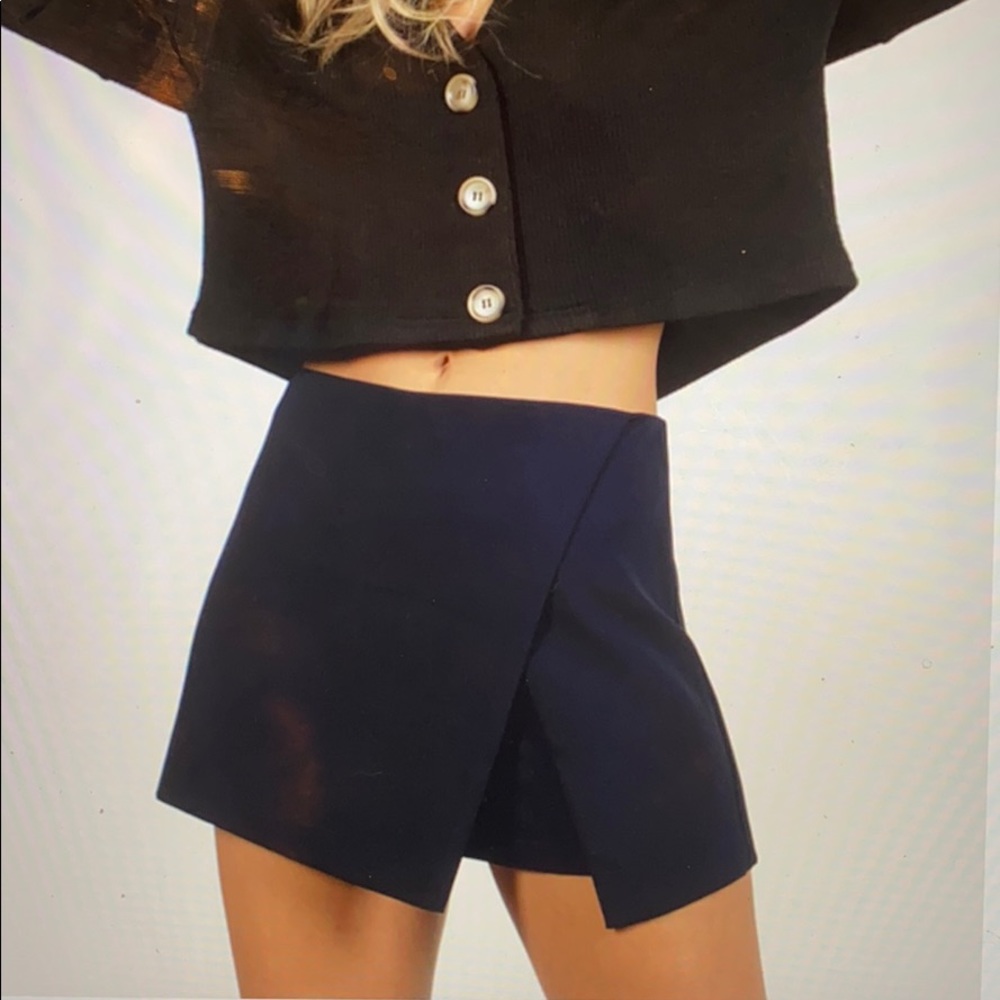 Tobi All Occasion Navy Asymmetrical Skort